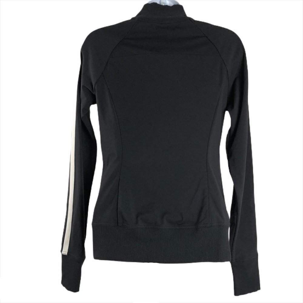 Athleta Circa Track Jacket Black White Full Zip XS - Picture 5 of 8
